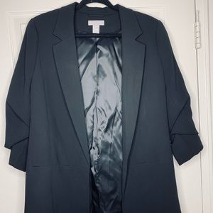 H&M’s 3/4 sleeve black blazer
